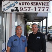 Andy St. Denis of Andy's Auto Service with Rafael Pratts of the Florida SBDC at UCF - Osceola